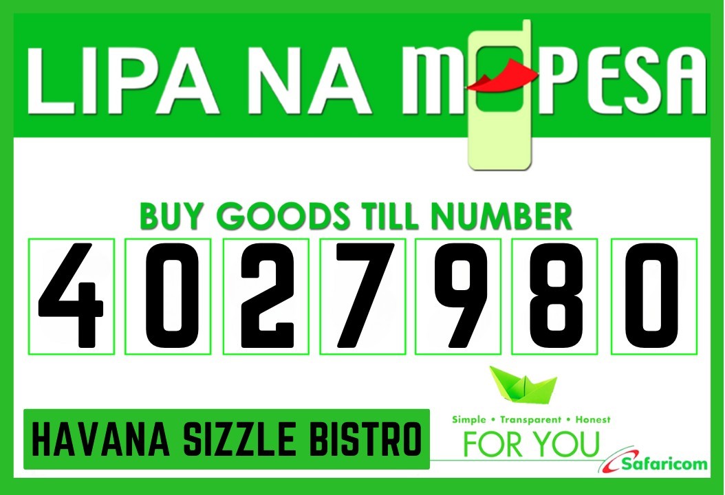 Havana Tours and travel M-pesa Payment method